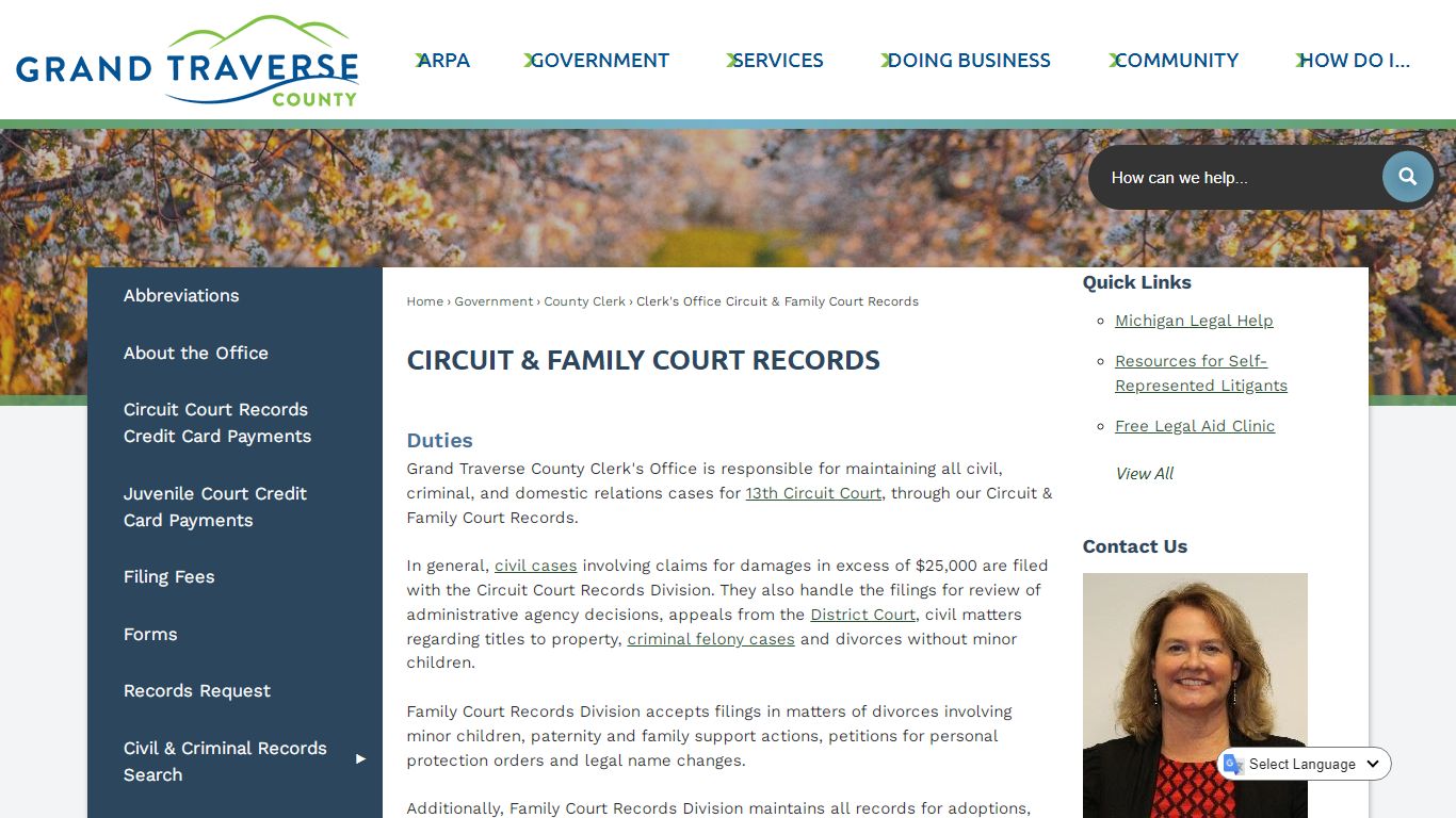 Circuit & Family Court Records | Grand Traverse County, MI